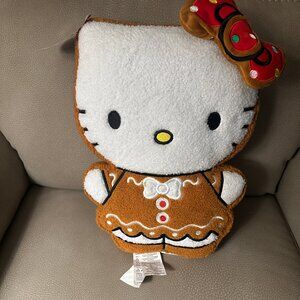Hello Kitty Gingerbread Pillow Plush Sherpa NWT 15” Tall - 2025